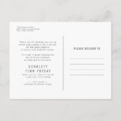 モダン新生児誕生発表ポートレート写真 ポストカード (裏面)