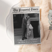 モダン新聞風フォトプロポーズ発表The Proposal Timesお洒落 セーブザデート