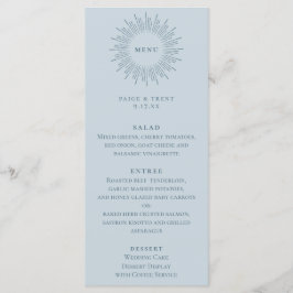 モダン日が差すことパステルブルー結婚ズ メニュー