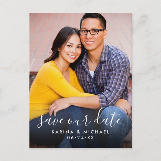 モダン日救付き手書き台本の写真 案内ポストカード (正面)