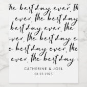 モダン日最高ののワイ結婚ンボトルラベル ワインラベル (シングルラベル)