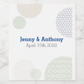 モダン日本の紙パターンワインラベル ワインラベル (シングルラベル)