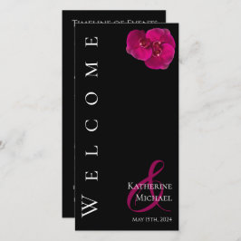 モダン明るい赤紫色ラン – 結婚式 プログラム-