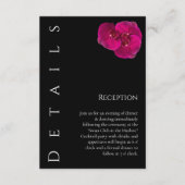 モダン明るい赤紫色蘭結婚の詳細- エンクロージャーカード (正面)