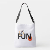 モダン明るく元気でカッコいいトレンディーデザインおもしろい クロスボディバッグ (裏面)