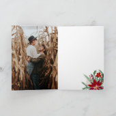 モダン明るメリーいクリスマスフローラ4枚 シーズンカード (内部)