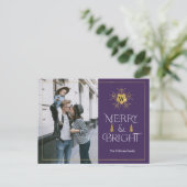 モダン明メリーるいシンプルクリスマス ポストカード (スタンド正面)