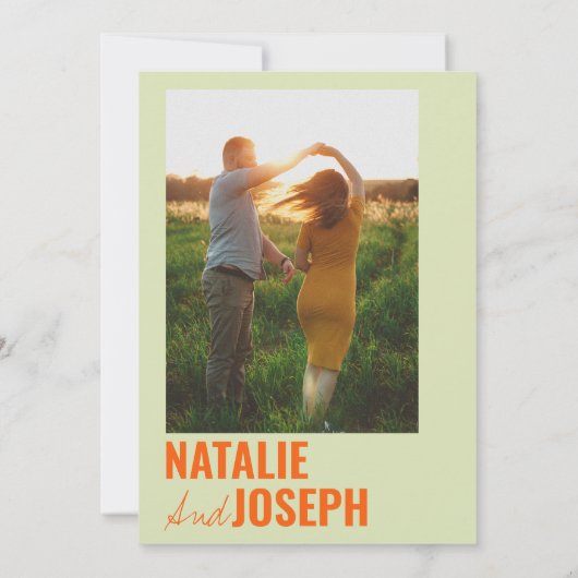 モダン明伝統的カラフル光結婚の 招待状 (裏面)