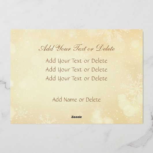 モダン星はメリー・エレガントクリスマスの燃える赤 箔シーズンカード (裏面)