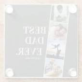 モダン映画最高のパパ ガラスコースター (裏面)