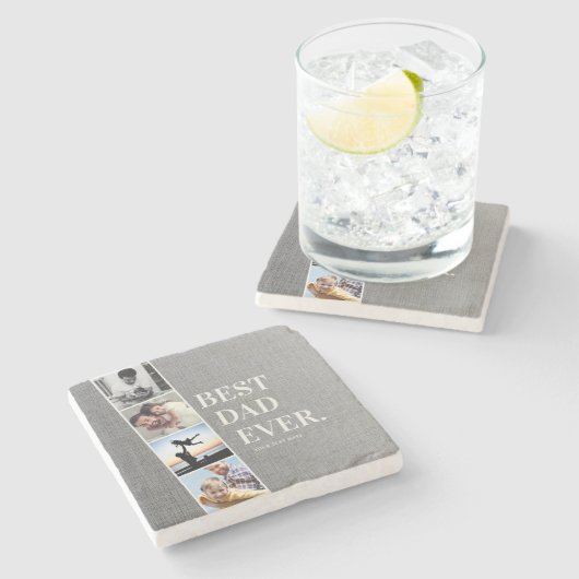 モダン映画最高のパパ ストーンコースター (横)