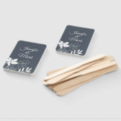 モダン春の花。カップル名タイポグラフィ。 ハンドファン (組立なし)