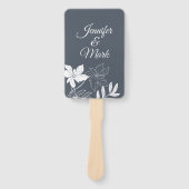 モダン春の花。カップル名タイポグラフィ。 ハンドファン (正面)