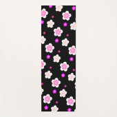 モダン春アクア勾配紫色フローラパターン ヨガマット (正面)