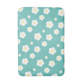 モダン春アクア勾配黄色植物模様 バスマット (正面縦)