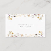 モダン春エレガントワイルドフラワーズフローラ灰色 名刺 (裏面)