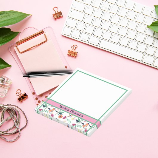 モダン春カラフルワイルドフラワーメドウフローラ ポストイット