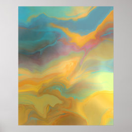 モダン春カラー抽象芸術絵画ズアート ポスター