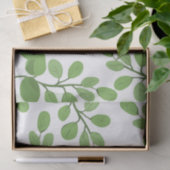 モダン春グリーンボタニカルパタ葉ーンズ 薄葉紙 (ギフト)