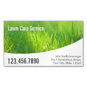 モダン春グリーンロ気にーン マグネット名刺 (正面)