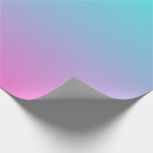 モダン春ピンクターコイズグラデーション結婚式の引き出物 ラッピングペーパー (角)