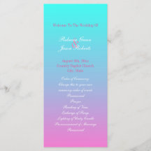 モダン春ピンクターコイズグラデーション結婚式