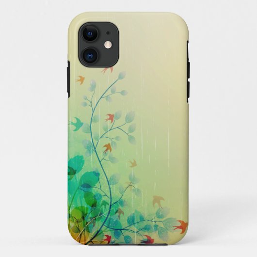 モダン春フローラ抽象芸術アート Case-Mate iPhoneケース (裏面)