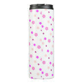 モダン春勾配紫色フローラパターン タンブラー (裏面)