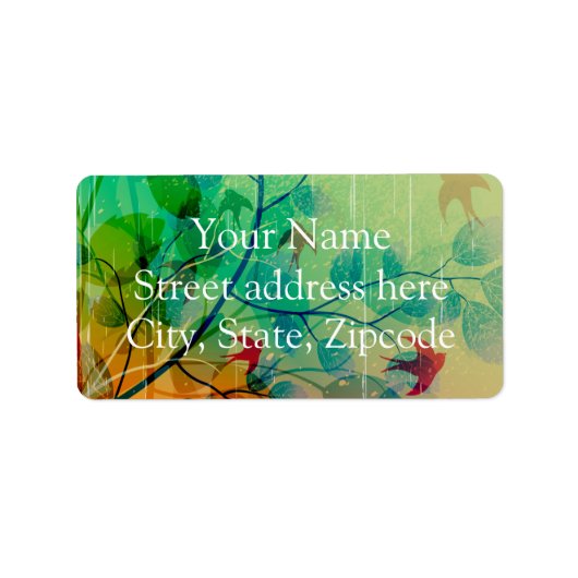 モダン春結婚フローラ ラベル (正面)