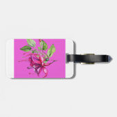 モダン暗い赤紫色ラゲッジタグ ラゲッジタグ (裏面横)