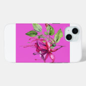 モダン暗い赤紫色iPhone 15ケース Case-Mate iPhoneケース (裏面 (横))