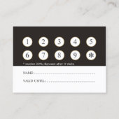 モダン暗エレガントフェイク金ゴールドロイヤリティカード ロイヤリティカード (裏面)