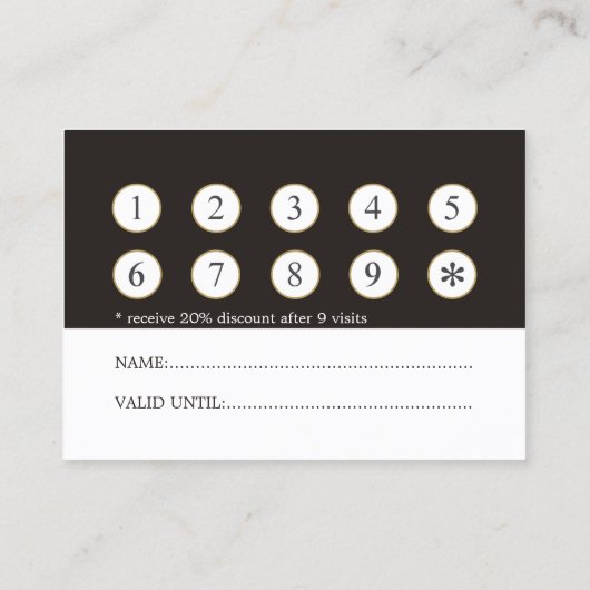 モダン暗エレガントフェイク金ゴールドロイヤリティカード ロイヤリティカード (裏面)