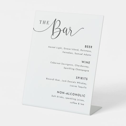 モダン書の結婚バー 台座サイン (正面)