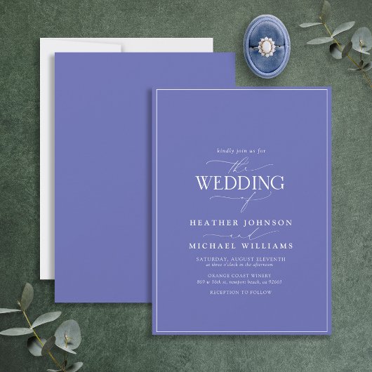 モダン書の結婚花 招待状