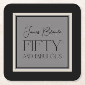 モダン書エレガント50と素晴らしい スクエアペーパーコースター (正面)