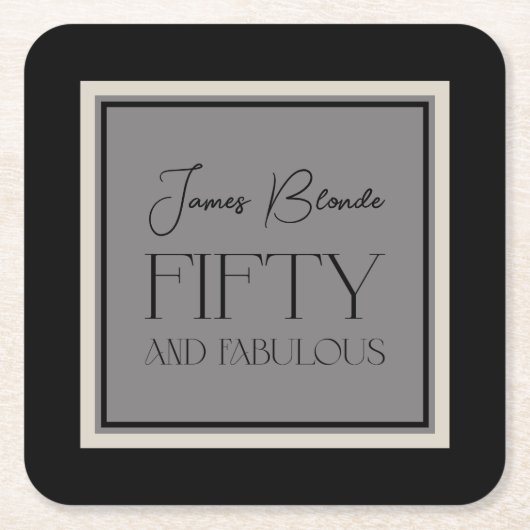 モダン書エレガント50と素晴らしい スクエアペーパーコースター (正面)