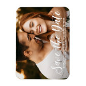 モダン書クラシック書の日付の写真を保存 マグネット (縦)