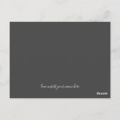 モダン書シンプル書の花嫁の提案 ポストカード (裏面)