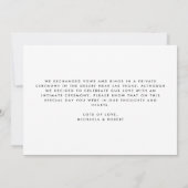 モダン書ミニマル書はYesの結婚言葉 案内状 (裏面)