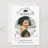 モダン書ミニマル書ムスリム卒業 招待状 (正面)