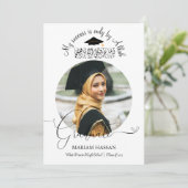 モダン書ミニマル書ムスリム卒業 招待状 (スタンド正面)