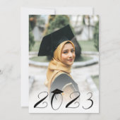 モダン書ミニマル書ムスリム卒業 招待状 (裏面)