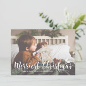 モダン書メリーChristmas写真 シーズンカード (スタンド正面)