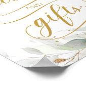 モダン書ユーカリプカードとギフトサイン ポスター (角)