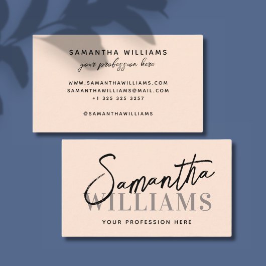 モダン書名エレガントフェミニン 名刺