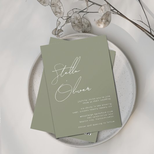 モダン書名QRコード結婚 招待状