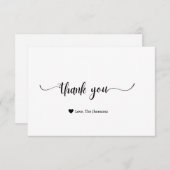 モダン書感謝してい鑑賞カード 招待状 (正面/裏面)