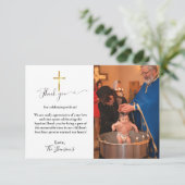 モダン書洗礼サンキューカード 招待状 (スタンド正面)