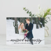 モダン書結婚したとメリーの結婚写真 シーズンカード (スタンド正面)